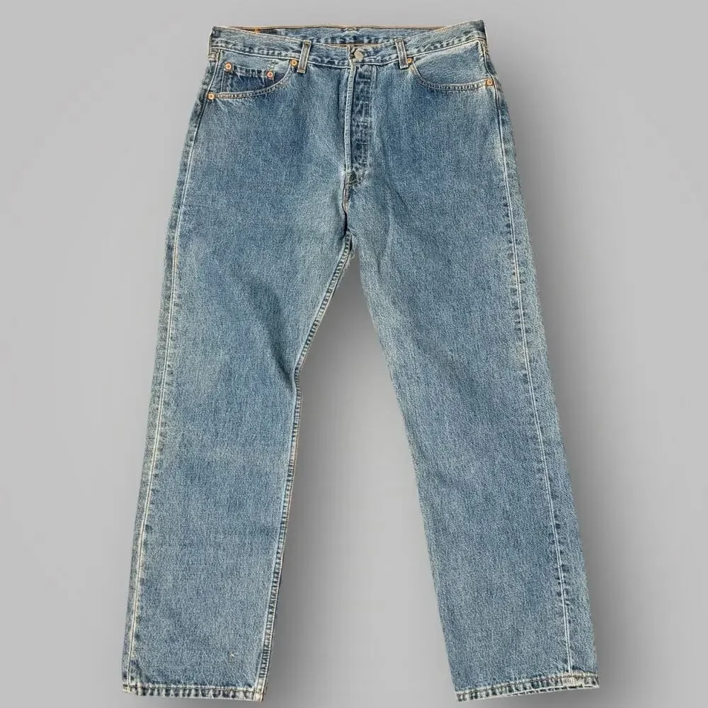 Vintage 1993 Levis 501 Jeans Made in USA Deadstock NWT 38x32 Button Fly Denim